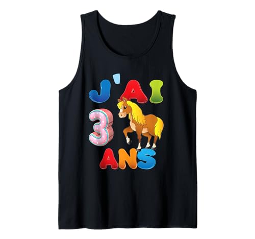Pferd Kind 3 Jahre Geburtstag Junge mädchen Pferd Tank Top Pferd Kind 3 Jahre Geburtstag Junge mädchen Pferd Tank Top von J'ai 3 Ans 3e Cheval Anniversaire