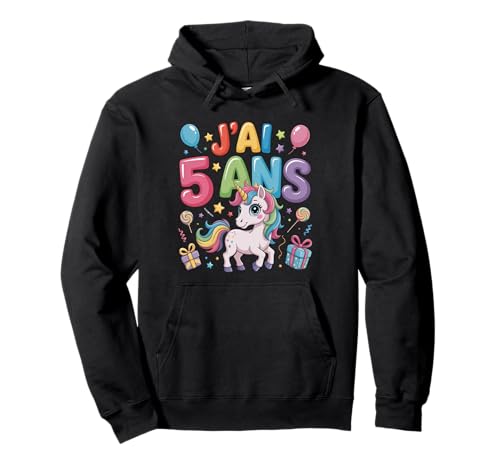 Enfant Unicorn Enfant 5ans Anniversaire Garcon Licorne Mädchen Pullover Hoodie Enfant Unicorn Enfant 5ans Anniversaire Garcon Licorne Mädchen Pullover Hoodie von J'ai 5 Ans licorne Anniversaire