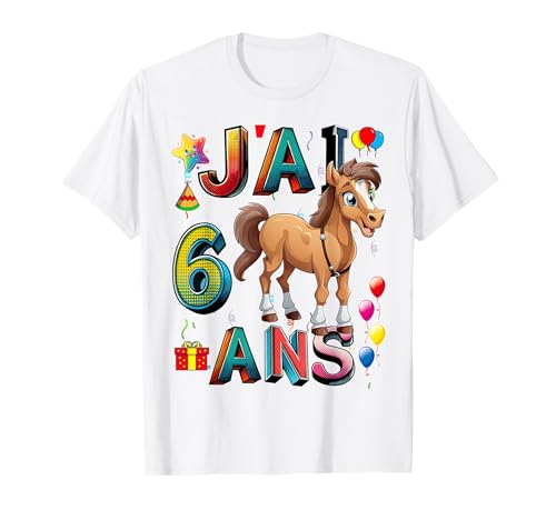 Enfant Cheval Kind 6 Jahre Geburtstag Garcon Ville Cheval T-Shirt Enfant Cheval Kind 6 Jahre Geburtstag Garcon Ville Cheval T-Shirt von J'ai 6 Ans Cheval Anniversaire