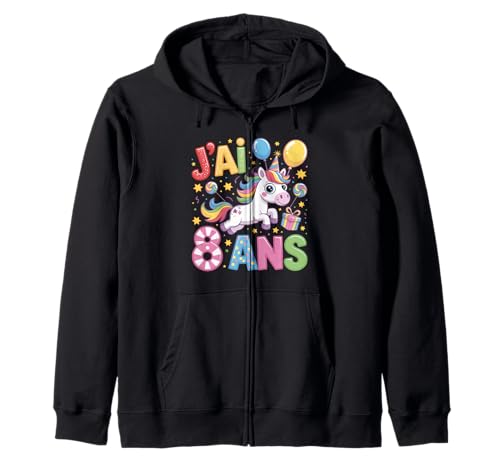 Enfant Unicorn Enfant 8ans Anniversaire Garcon Licorne Mädchen Kapuzenjacke Enfant Unicorn Enfant 8ans Anniversaire Garcon Licorne Mädchen Kapuzenjacke von J'ai 8 Ans licorne Anniversaire