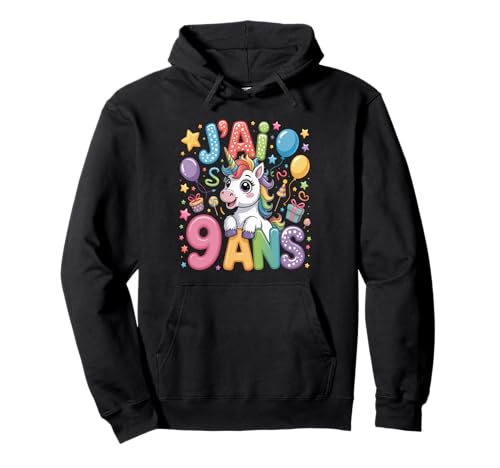 Enfant Unicorn Enfant 9ans Anniversaire Garcon Licorne Mädchen Pullover Hoodie Enfant Unicorn Enfant 9ans Anniversaire Garcon Licorne Mädchen Pullover Hoodie von J'ai 9 Ans licorne Anniversaire
