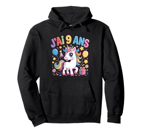Enfant Unicorn Enfant 9ans Anniversaire Garcon Licorne Mädchen Pullover Hoodie Enfant Unicorn Enfant 9ans Anniversaire Garcon Licorne Mädchen Pullover Hoodie von J'ai 9 Ans licorne Anniversaire