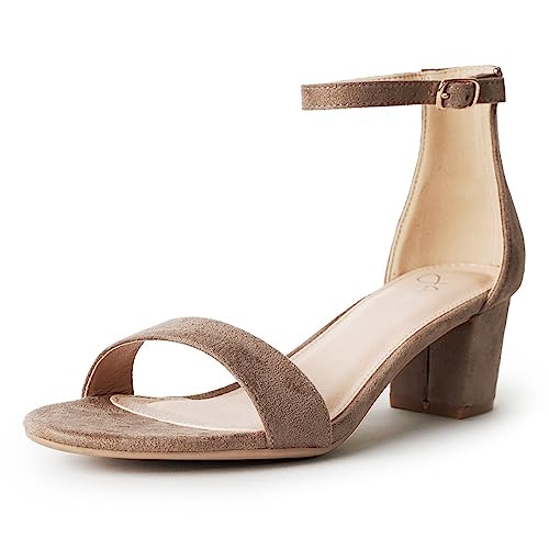 J. Adams Ankle Strap Kitten Heel - Adorable Low Block Heel - Daisy von J. Adams