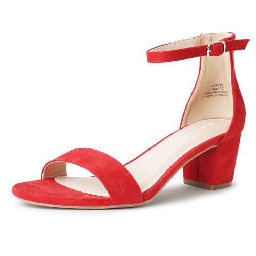 J. Adams Ankle Strap Kitten Heel - Adorable Low Block Heel - Daisy von J. Adams