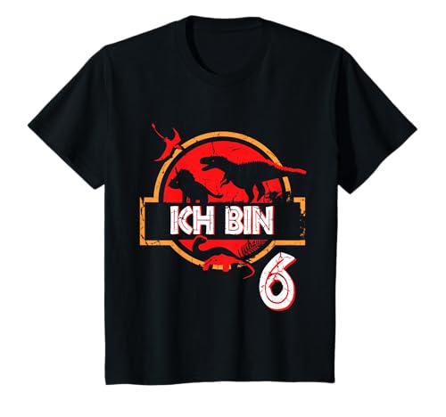 Kinder 6. Geburtstag Geschenk Ich Bin 6 Jahren Junge Mädchen Dino T-Shirt Kinder 6. Geburtstag Geschenk Ich Bin 6 Jahren Junge Mädchen Dino T-Shirt von J. Berg Birthday
