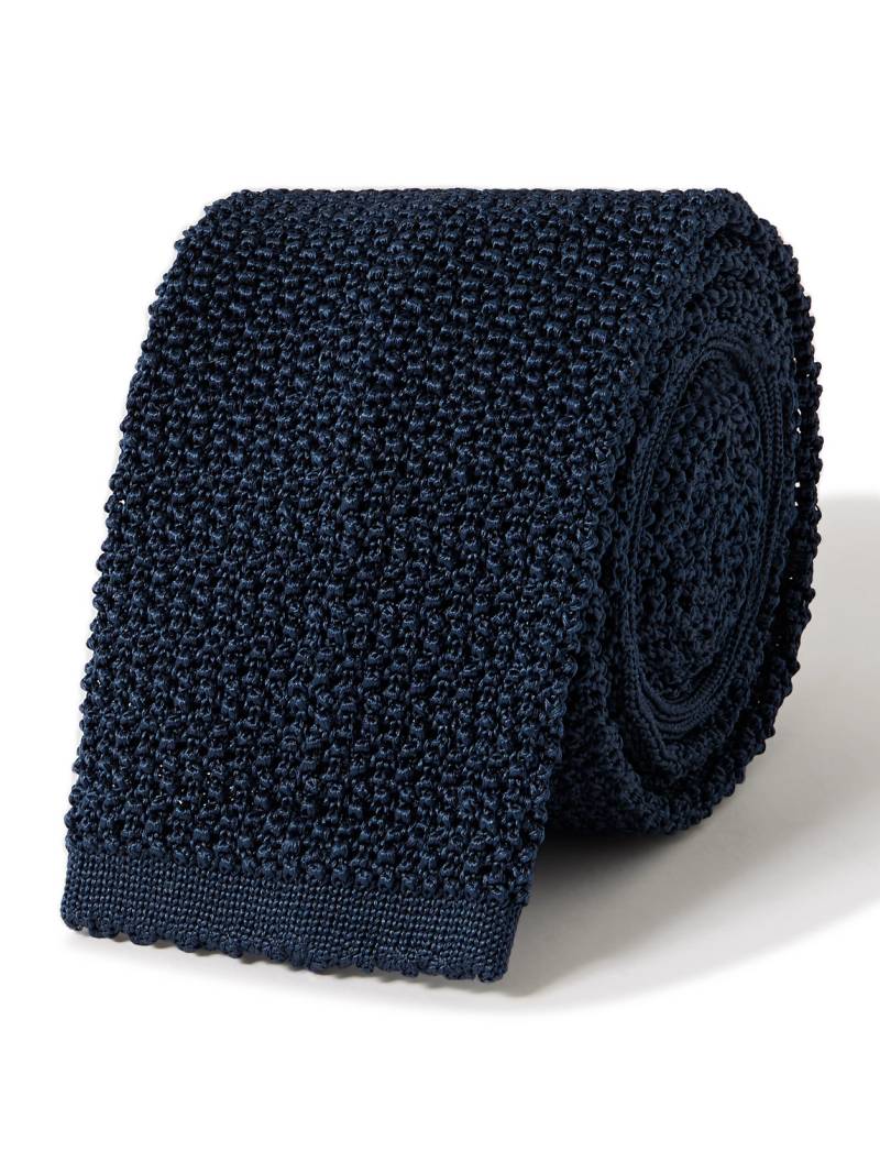 J. Mueser - 6.5cm Knitted Silk Tie - Men - Blue von J. Mueser