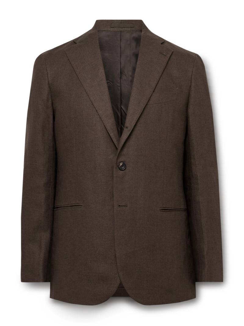 J. Mueser - Waverly Slim-Fit Linen Suit Jacket - Men - Brown - IT 54 von J. Mueser