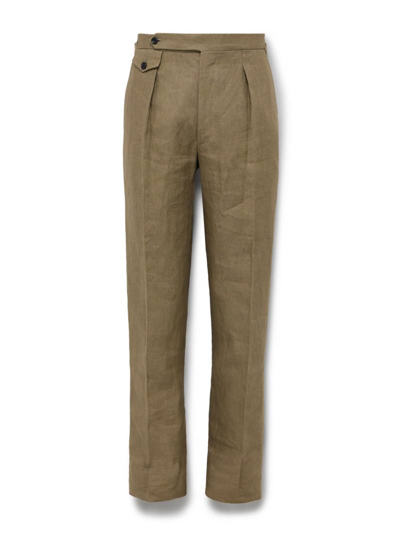 J. Mueser - Waverly Slim-Fit Straight-Leg Linen Suit Trousers - Men - Neutrals - IT 50 von J. Mueser