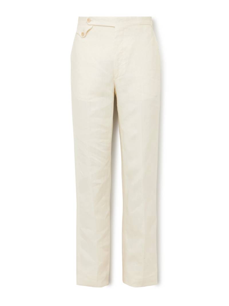 J. Mueser - Waverly Slim-Fit Straight-Leg Linen Suit Trousers - Men - Neutrals - IT 52 von J. Mueser