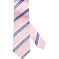 J. Ploenes Krawatte aus Seide und Leinen mit Blockstreifen von J. Ploenes