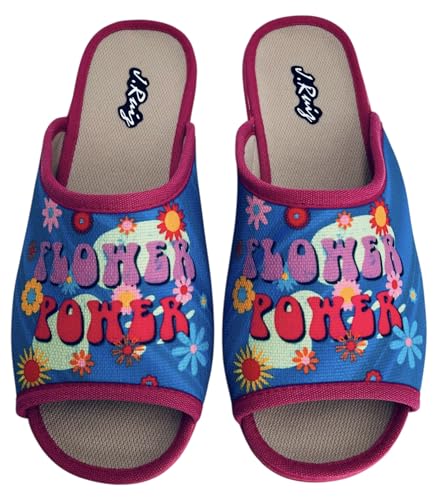 J. Ruiz calzados JR Damen Hausschuhe Sommer Hausschuhe Damen Sommer Hausschuhe mit Schaumstoff-Innensohle Made in Spain, Frankreich Fuxia, 38 EU von J. Ruiz calzados JR