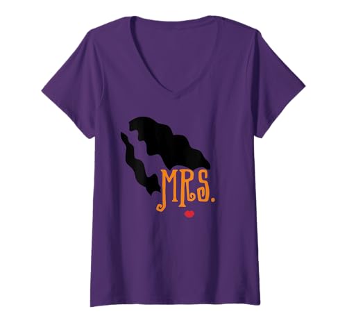 Damen Mr. & Mrs. Frankenstein Halloween-Kostüm für Paare T-Shirt mit V-Ausschnitt Damen Mr. & Mrs. Frankenstein Halloween-Kostüm für Paare T-Shirt mit V-Ausschnitt von J. Walker – Mr. and Mrs. Frankenstein Costume