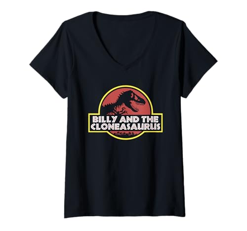 Damen Billy und der Cloneasaurus T-Shirt mit V-Ausschnitt Damen Billy und der Cloneasaurus T-Shirt mit V-Ausschnitt von J. Walker