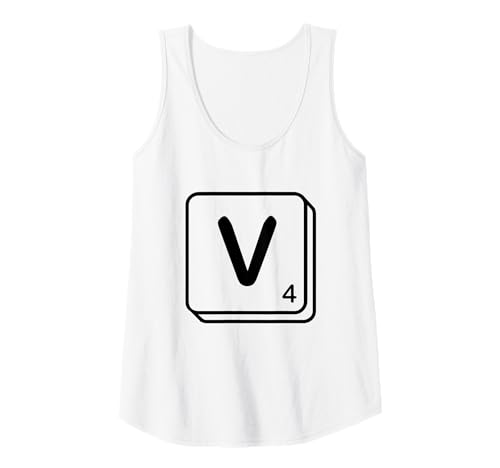 Damen Buchstabe V Wortspiel Kachel Tank Top Damen Buchstabe V Wortspiel Kachel Tank Top von J. Walker