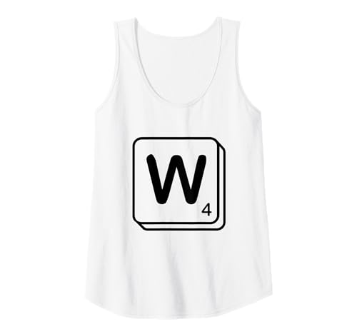 Damen Buchstabe W Wortspiel Fliese Tank Top Damen Buchstabe W Wortspiel Fliese Tank Top von J. Walker