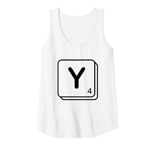 Damen Buchstabe Y Wortspiel Kachel Tank Top von J. Walker