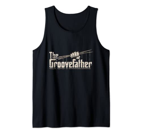 Herren The Groovefather Schlagzeug, Vintage-Drums, Schlagzeuger Tank Top von J.BERGSONN