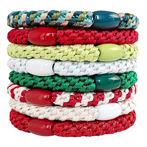 8Stück Haargummis für Mädchen, Packung mit 8 mehrfarbigen elastischen Bändern, Haarbänder, elastisch, Stilrichtung 22 von J.CARP