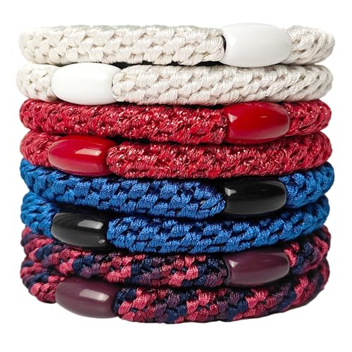 8Stück Haargummis für Mädchen, Packung mit 8 mehrfarbigen elastischen Bändern, Haarbänder, elastisch, Stilrichtung 23 von J.CARP