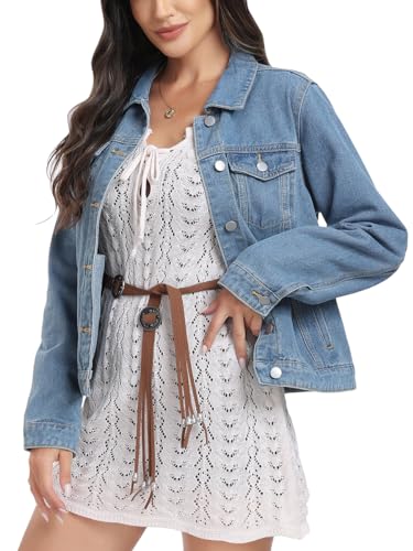 J.Corrine Jeansjacke Damen Vintage Trucker Jeansjacken Boyfriend Denim langarm Damen-jeansjacke J.Corrine Jeansjacke Damen Vintage Trucker Jeansjacken Boyfriend Denim langarm Damen-jeansjacke von J.Corrine