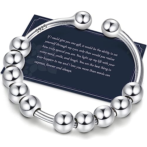 J.Fée Anxiety Ring Silber 925 Stress Ring Damen Stressring Silber Ringe 925 Frauen Angstring Silber Anxiety Ringe Verstellbar Ringe Für Frauen von J.Fée