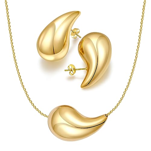 Dupes Ohrringe Gold Ohrringe Hoop Earrings for Women Goldene Ohrringe Damen Ohrringe Gold Creolen 585 Vergoldete Ohrringe Vergoldet Chunky Gold Hoop Earrings Dupes Modeschmuck Ohrringe Dupes Earrings von J.Fée
