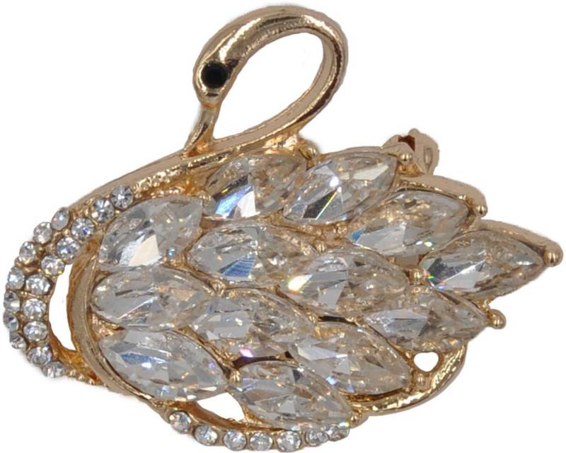 Firetti Brosche Schmuck Geschenk Ansteckschmuck Schwan, mit Glasstein von Firetti