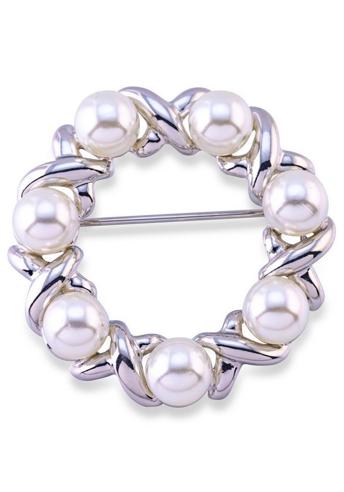 Firetti Brosche Schmuck Geschenk Ansteckschmuck Perlenbrosche, mit Glasperle von Firetti