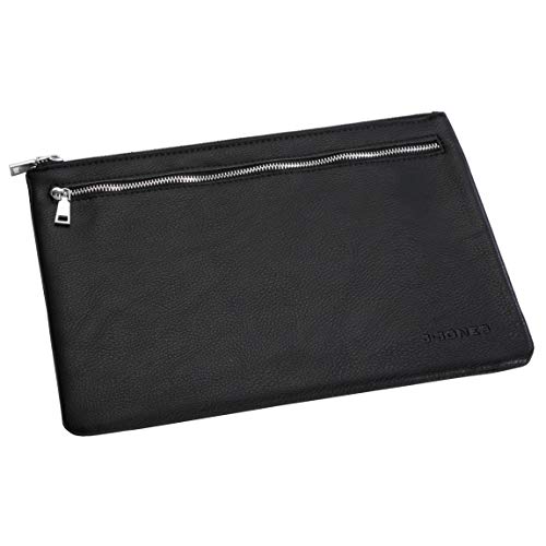 J.Jones - Banktasche Geldtasche Scheckbuch Dokumententasche Reisepasstasche (Schwarz - Groß) - präsentiert von ZMOKA® von J.Jones - präsentiert von ZMOKA