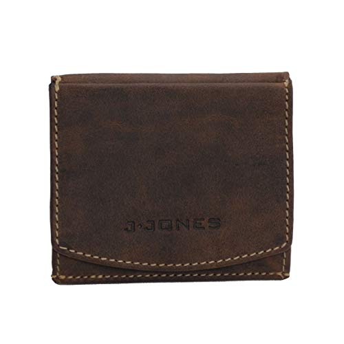 Wiener Schachtel von J.Jones - Leder Geldbörse Leder Brieftasche Geldbeutel Münzbörse Kombibörse Portemonnaie Wienerbörse Unisex (Braun) - präsentiert von ZMOKA® von J.Jones - präsentiert von ZMOKA