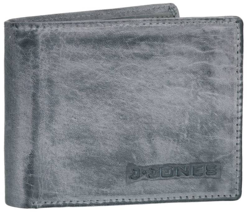 J.Jones Geldbörse, Geldbörse flach faltbar Echt Leder RFID-Schutz Portemonnaie Geldbeutel von J.Jones