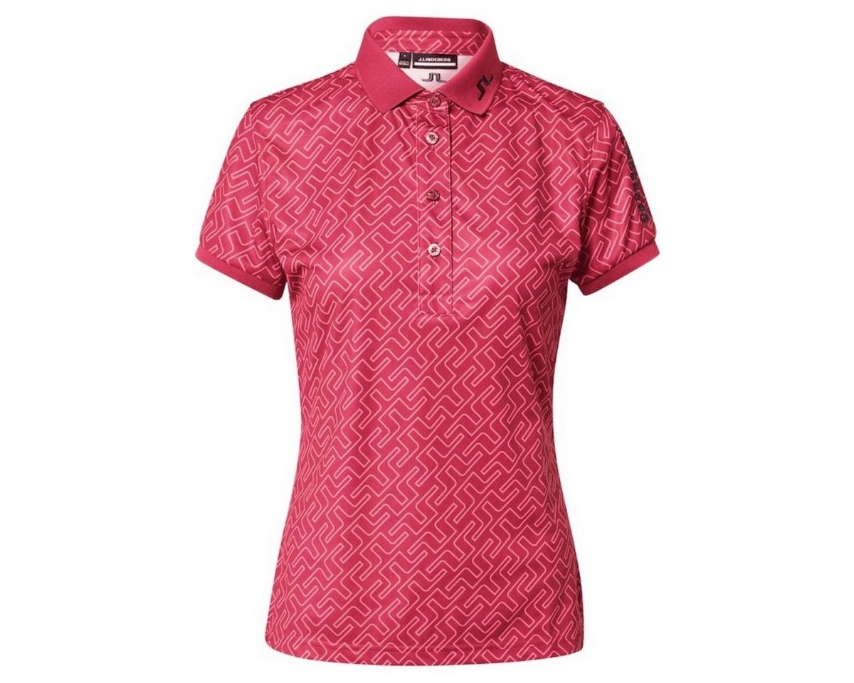 J.LINDEBERG Poloshirt J.Lindeberg Tour Tech Print Golf Polo Pink von J.LINDEBERG