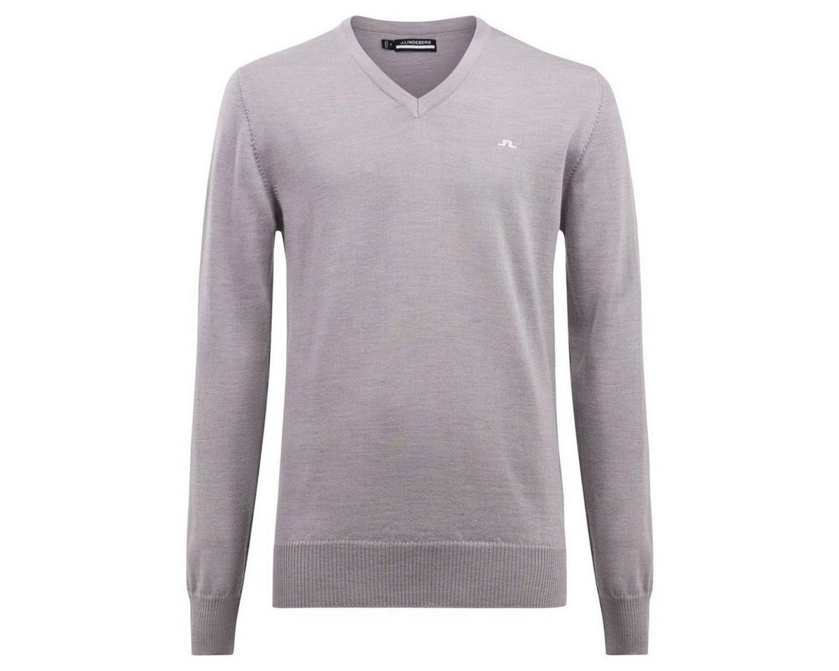 J.LINDEBERG Trainingspullover J.Lindeberg Lymann V-Neck Golf Sweater Grey Melange von J.LINDEBERG