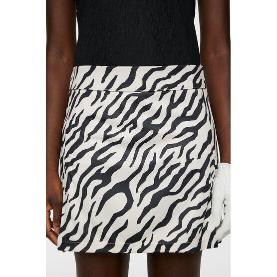 J.Lindeberg Amelie Mid Print Skirt kurz Skort schwarz von J.LINDEBERG