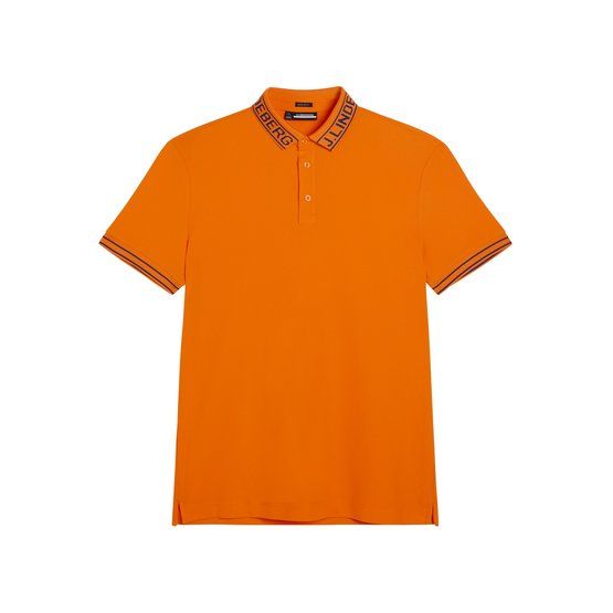 J.Lindeberg Austin Regular Halbarm Polo orange von J.LINDEBERG