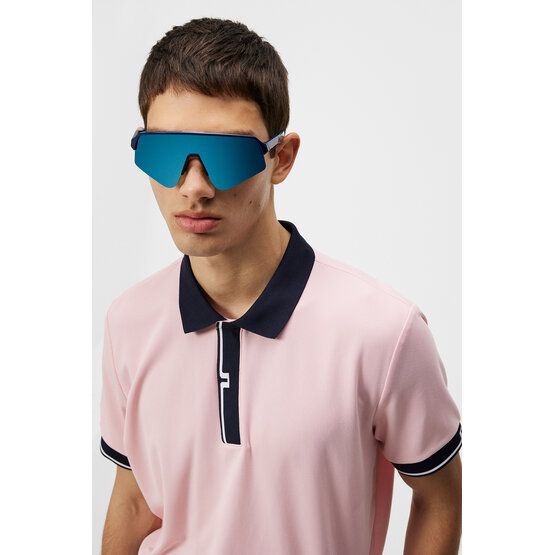 J.Lindeberg Bay Slim Halbarm Polo rosa von J.LINDEBERG