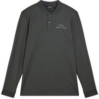 J.Lindeberg Bridge Reg Fit LS Golf Langarm Polo grau von J.LINDEBERG