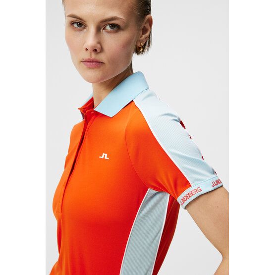 J.Lindeberg Demi Halbarm Polo orange von J.LINDEBERG