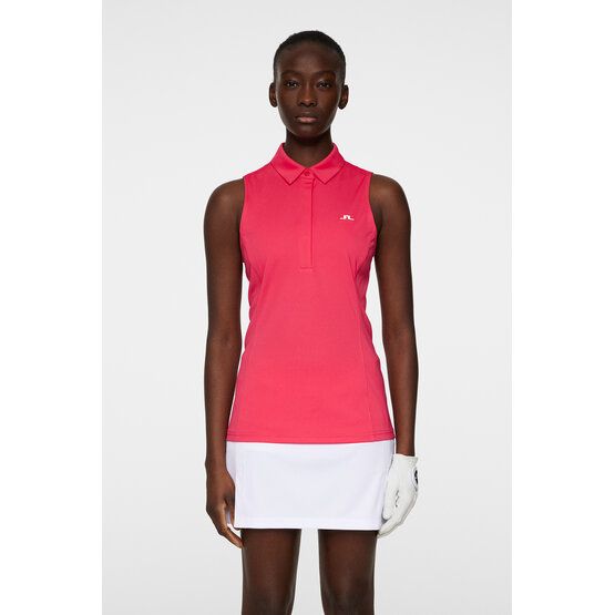 J.Lindeberg Dena Sleeveless Top ohne Arm Polo pink von J.LINDEBERG