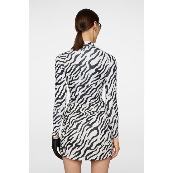 J.Lindeberg Ella Print Compression Top Mock Unterzieher schwarz von J.LINDEBERG