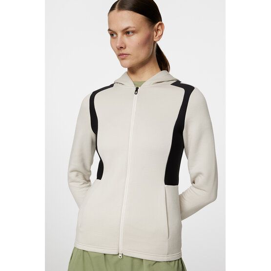 J.Lindeberg Ella Zip Hood Stretch Unterzieher sand von J.LINDEBERG