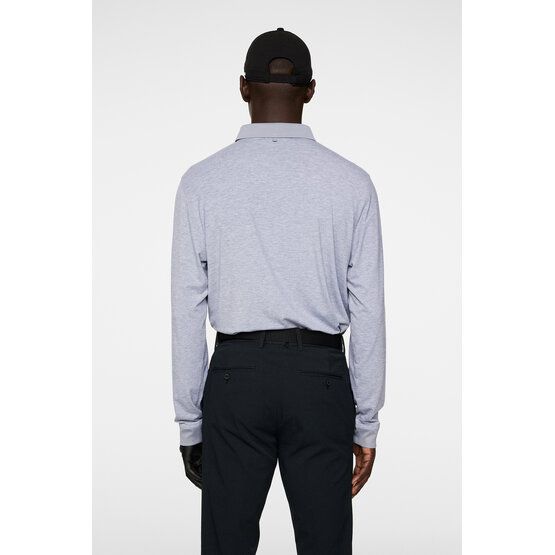 J.Lindeberg Florian Langarm Polo grau melange von J.LINDEBERG