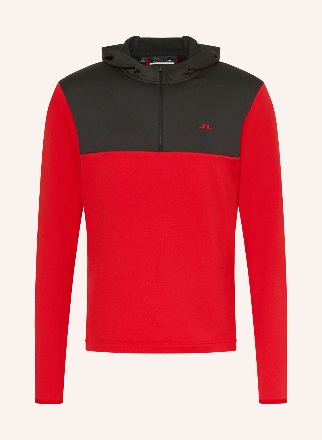 J.Lindeberg Funktionshoodie rot von J.LINDEBERG