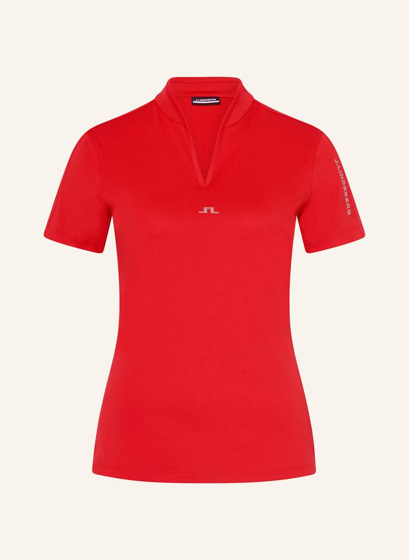 J.Lindeberg Funktionsshirt rot von J.LINDEBERG