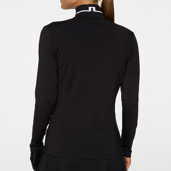 J.Lindeberg Hertta Langarm Polo schwarz von J.LINDEBERG