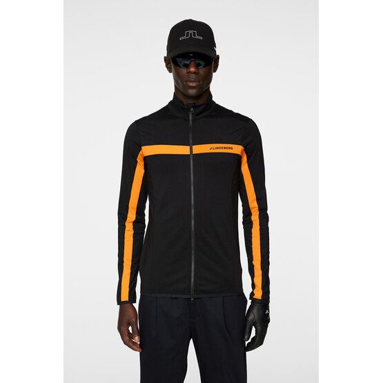 J.Lindeberg Jarvis Mid Layer Stretch Jacke schwarz von J.LINDEBERG