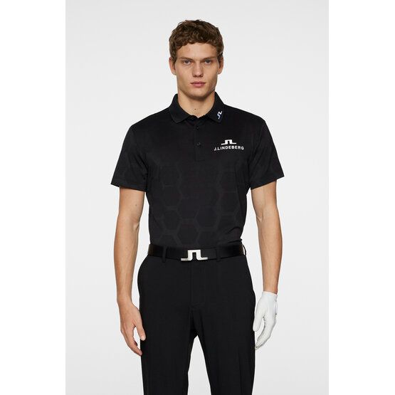 J.Lindeberg KV Tour Mesh Golf Halbarm Polo schwarz von J.LINDEBERG