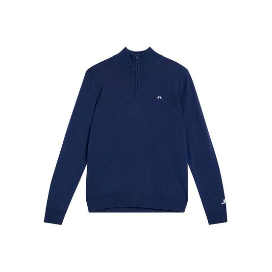 J.Lindeberg Kian Zipped Sweater Troyer Strick blau von J.LINDEBERG