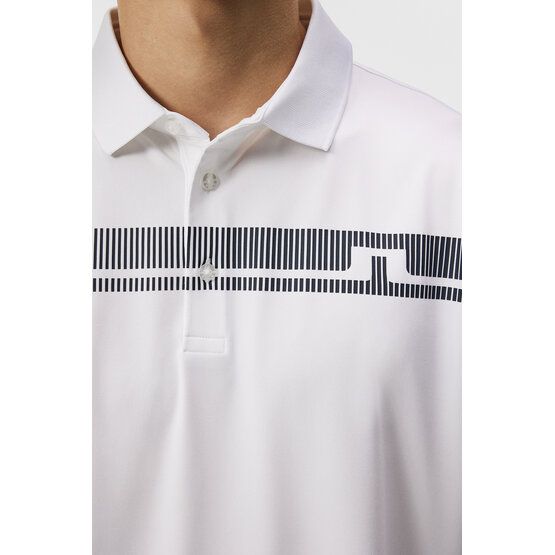 J.Lindeberg Klas Regular Fit Golf Halbarm Polo weiß von J.LINDEBERG