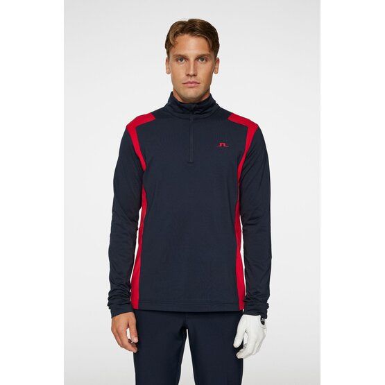 J.Lindeberg Lukas Quarter Zip Stretch Midlayer schwarz von J.LINDEBERG